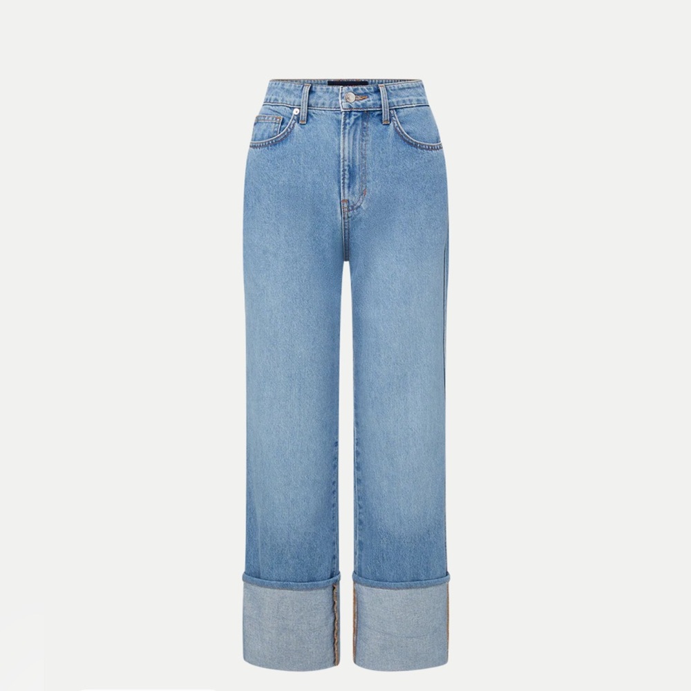 Veronica Beard Dylan High Rise Full Length Straight Jeans